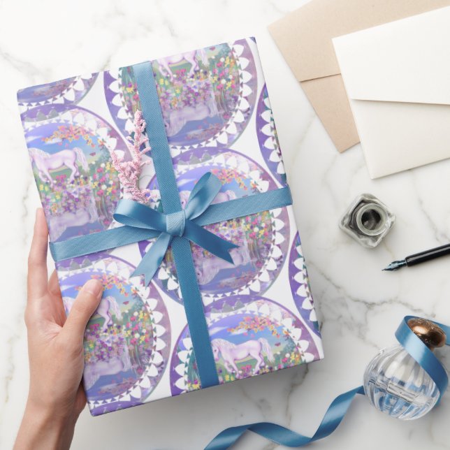 A purple paradise wrapping paper (Gifting)