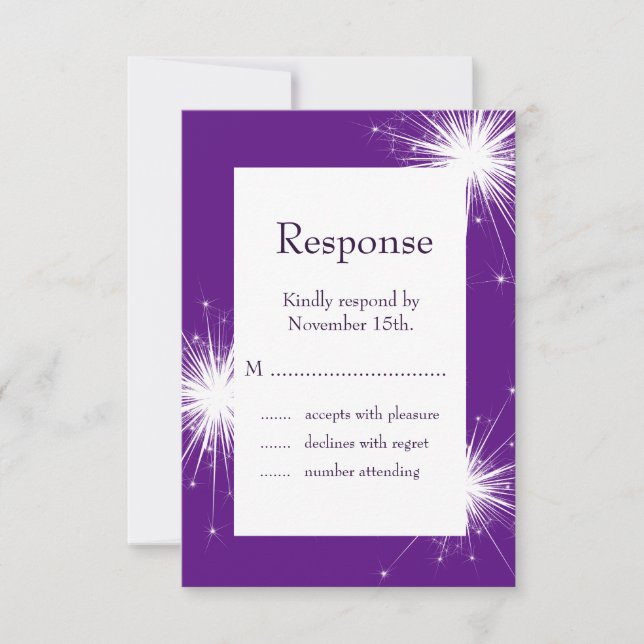 A Purple Sparkler RSVP (Front)