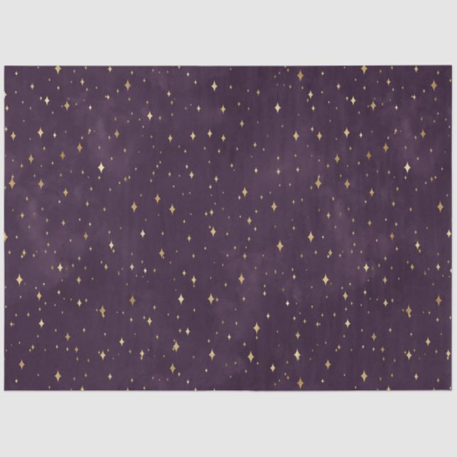 A Purple Starry Night Series Design 1 Tissue Paper (Front)