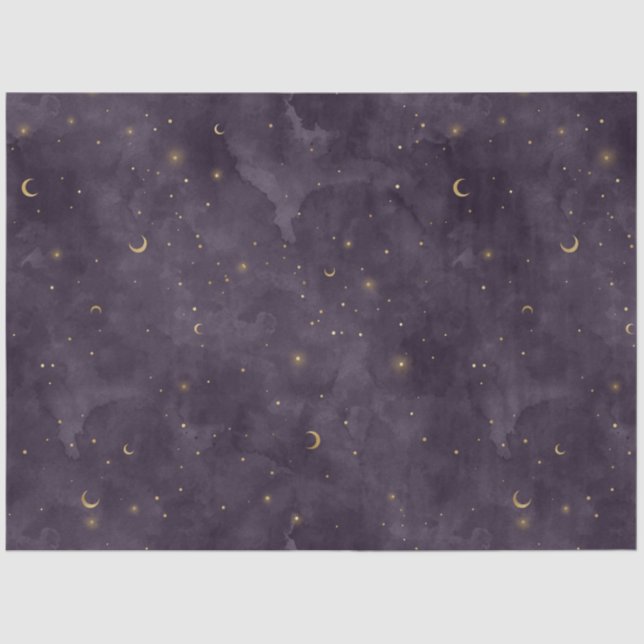 A Purple Starry Night Series Design 9 Tissue Paper (Front)