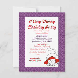 A Purr-Fectly Delightful Invitation Birthday Party