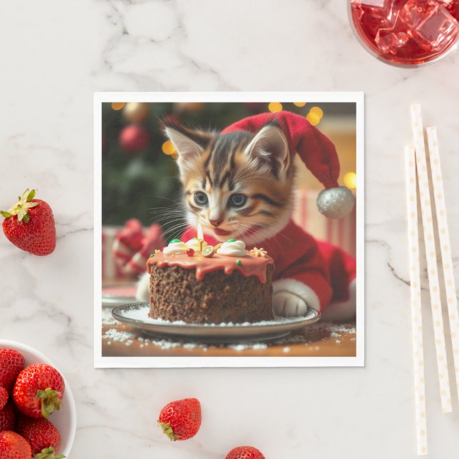 A Purrfect Christmas Wish Napkins (Insitu)