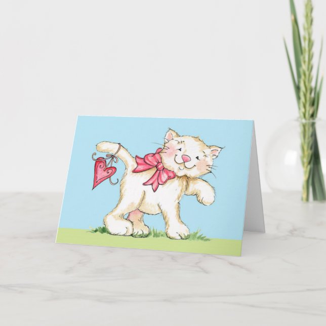 A Purrfect Valentine Holiday Card (Front)