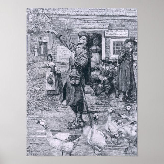 A Quaker Exhorter in New England Poster (Front)