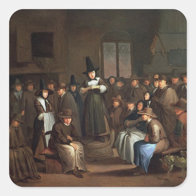 A Quakers Meeting Square Sticker (Front)