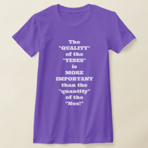 A "Quality" Yes! women's T-Shirt