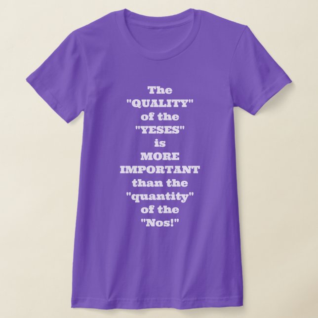 A "Quality" Yes! women's  T-Shirt (Laydown)