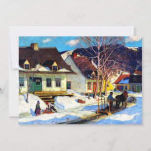 A Quebec Village Street - Clarence Gagnon, Card
