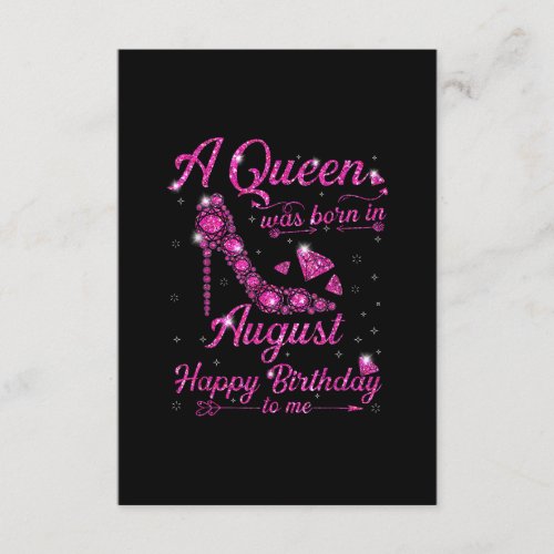 A Queen As Born In August Birthday Gift Women Enclosure Card
