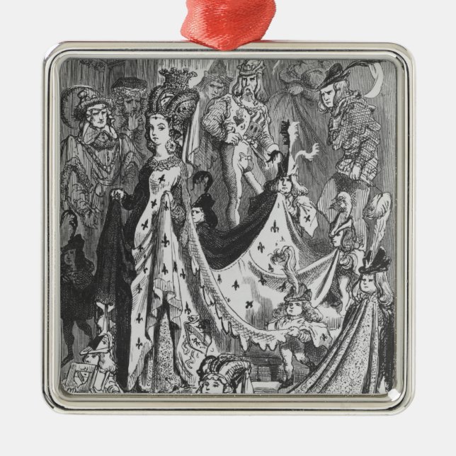 A queen metal ornament (Front)