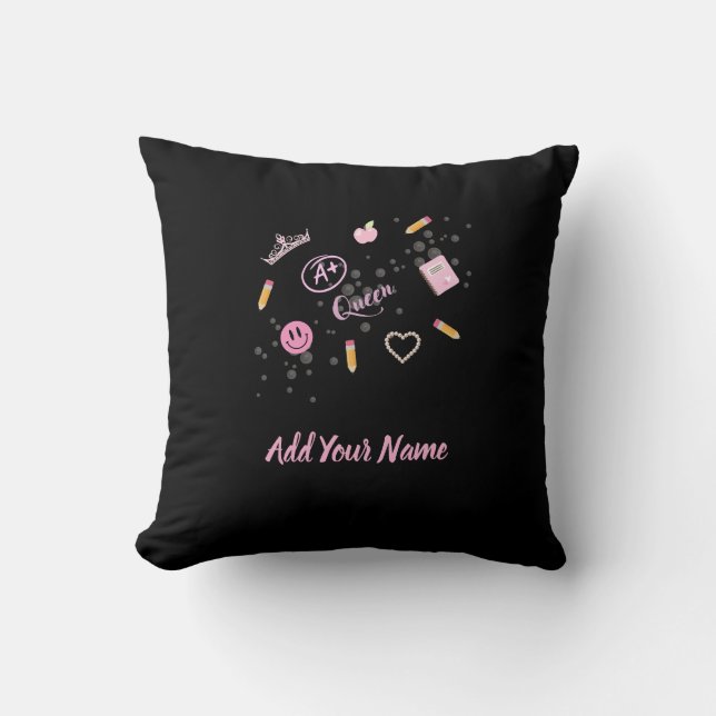 A+ Queen Throw Pillow (Front)