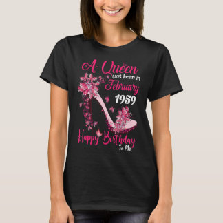 A Queen Was Born in February 1959 64th Birthday T-Shirt