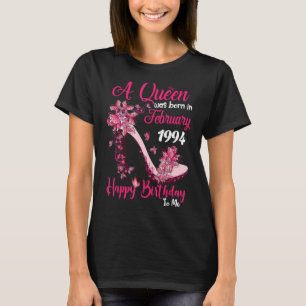 A Queen Was Born in February 1994 29th Birthday T-Shirt