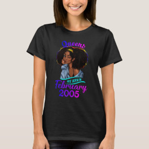 A Queen Was Born In February 2005 17th Birthday T-Shirt