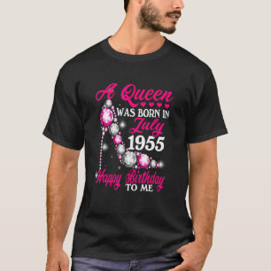 A Queen Was Born In July 1955 High Heel 67th Birth T-Shirt