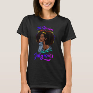 A Queen Was Born In July 1983 39th Birthday T-Shirt