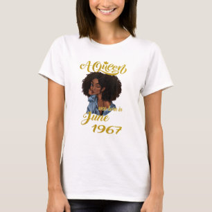 A Queen Was Born In June 1967 54Th Birthday Gift T-Shirt