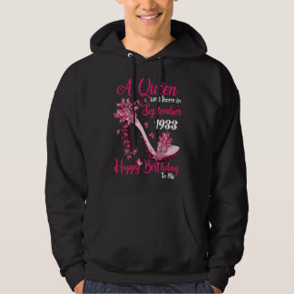A Queen Was Born In September 1933 Happy 89th Birt Hoodie