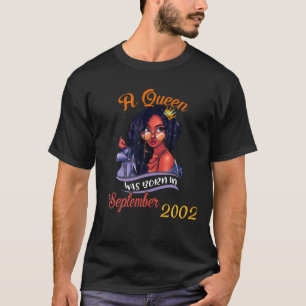 A Queen Was Born In September 2002 19Th Birthday T-Shirt