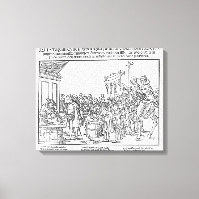 A Question to a Mintmaker, c.1500 Canvas Print (Front)