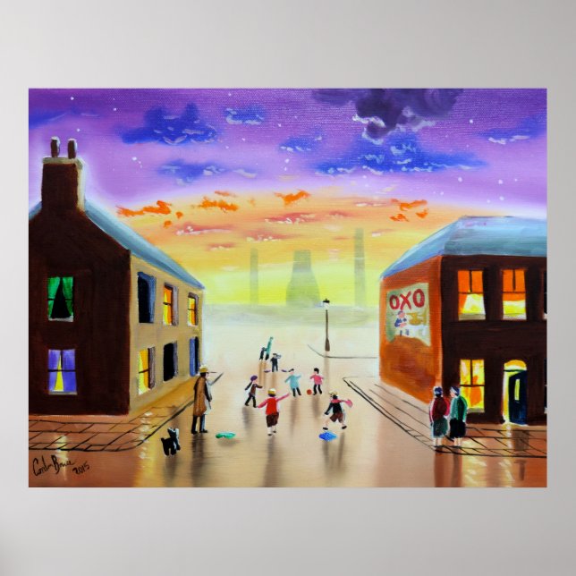 "a quick kick about" UK art Gordon Bruce Poster (Front)