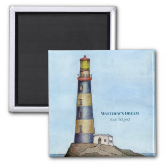 A Quiet and Lonely Lighthouse Magnet
