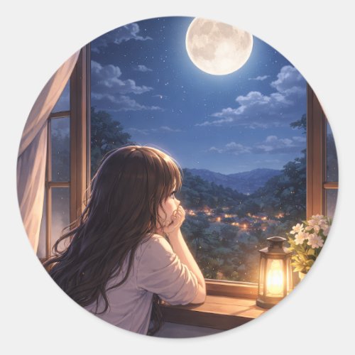 A Quiet Conversation with the Sky Classic Round Sticker