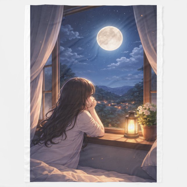 A Quiet Conversation with the Sky Fleece Blanket (Front)