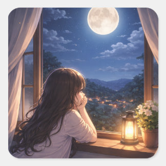 A Quiet Conversation with the Sky Square Sticker