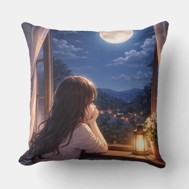 A Quiet Conversation with the Sky Throw Pillow (Front)