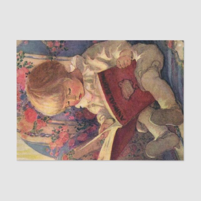 “A Quiet Corner” by Jessie Willcox Smith Tissue Paper (Front)