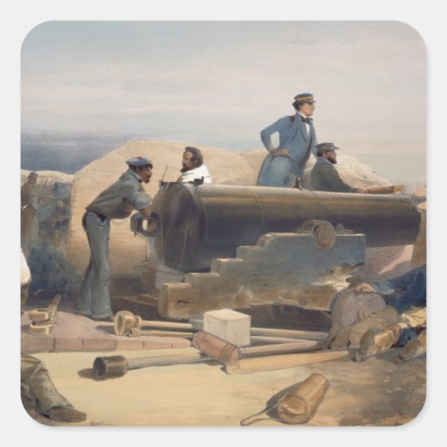 A Quiet Day in the Diamond Battery, plate from 'Th Square Sticker (Front)