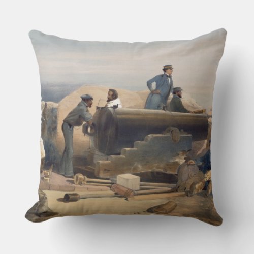 A Quiet Day in the Diamond Battery plate from Th Throw Pillow