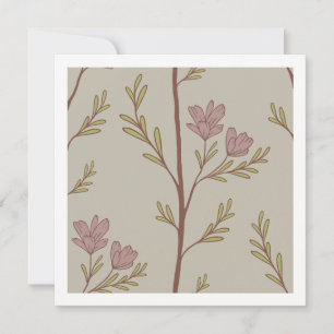 A Quiet Journey Elegant Botanical Silhouettes Art Note Card