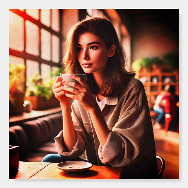 A Quiet moment at the Cafe Foam Board (Front)