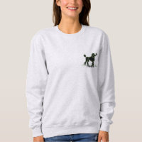 A Quiet Moment Embroidered Poodle Sweatshirt