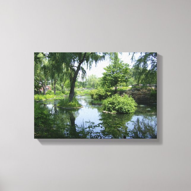 A Quiet Moment In Chicago Canvas Print (Front)