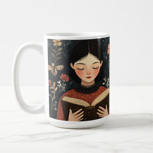 A Quiet Moment With A Book  Coffee Mug (Left)