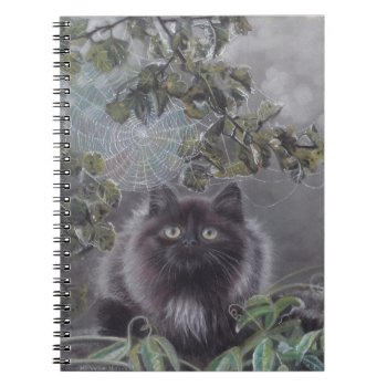 A Quiet Place - Kitten And Spiderweb Notebook by michaelinemcdonald at Zazzle