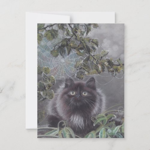 A Quiet Place _ Kitten and Spiderweb Postcard