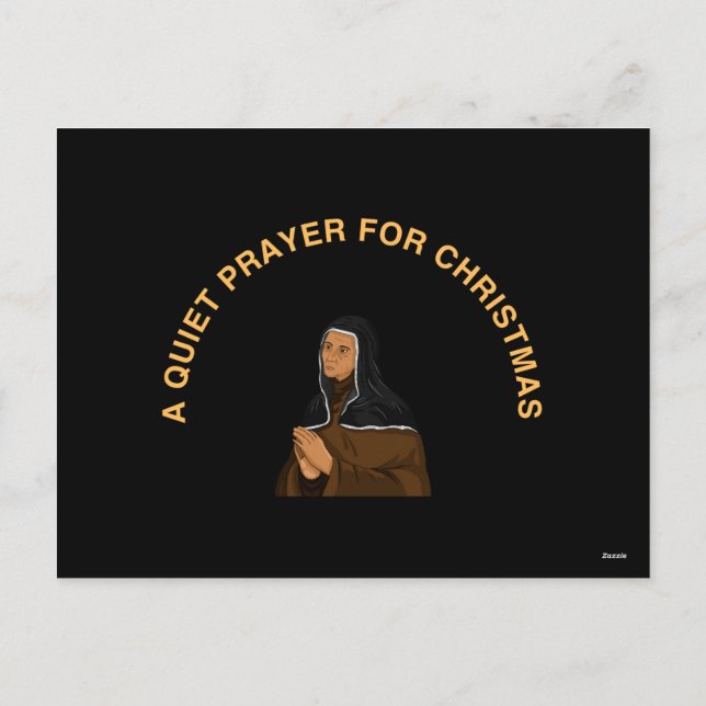 A QUIET PRAYER FOR CHRISTMAS HOLIDAY POSTCARD (Back)