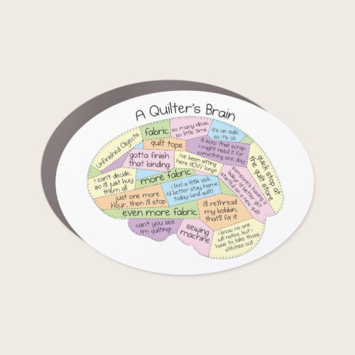 A Quilter’s Brain Magnet – Funny Quilting Gift A Quilter’s Brain Magnet – Funny Quilting Gift