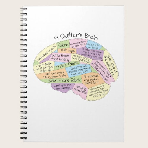 A Quilter’s Brain Notebook – Funny Quilting Gift A Quilter’s Brain Notebook – Funny Quilting Gift