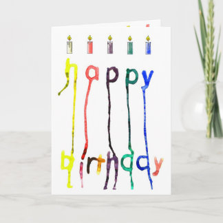 A quirky birthday greeting card. card