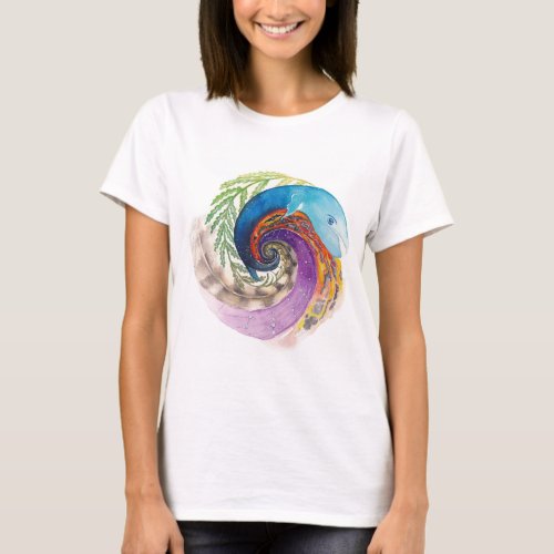 ART Senses Swirl Womens T_Shirt Her Sacred Im T_Shirt