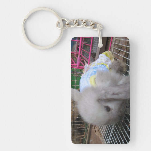 A Rabbit in a Dress Keychain (Front)
