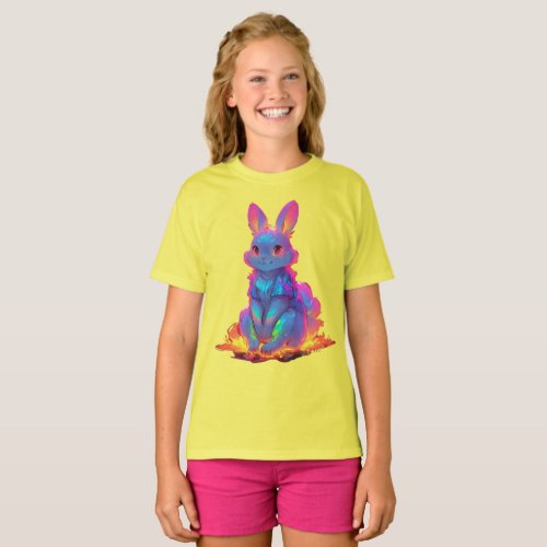 A Rabbit Mystic_Glow Scene _ Kids T_Shirt 