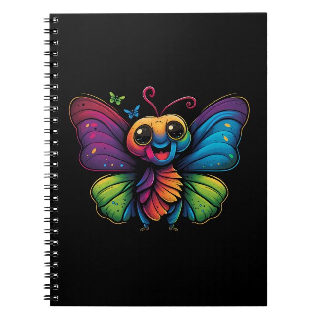 A rainbow-colored-butterfly notebook (Front)