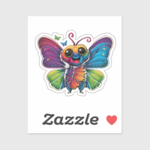 A rainbow-colored-butterfly sticker