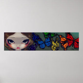 A Rainbow of Butterflies fairy Art Print